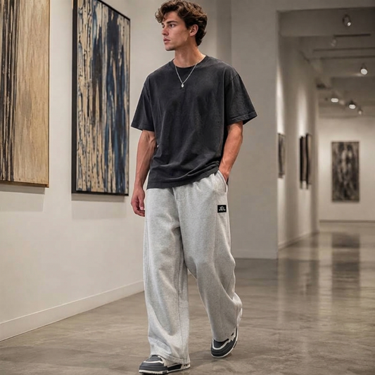 LUCIO | PANTALÓN ANCHO CON CORDÓN Y BOLSILLOS