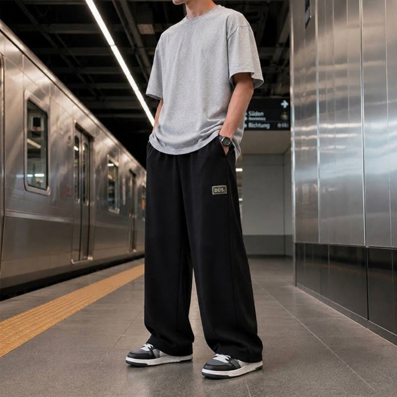 LUCIO | PANTALÓN ANCHO CON CORDÓN Y BOLSILLOS