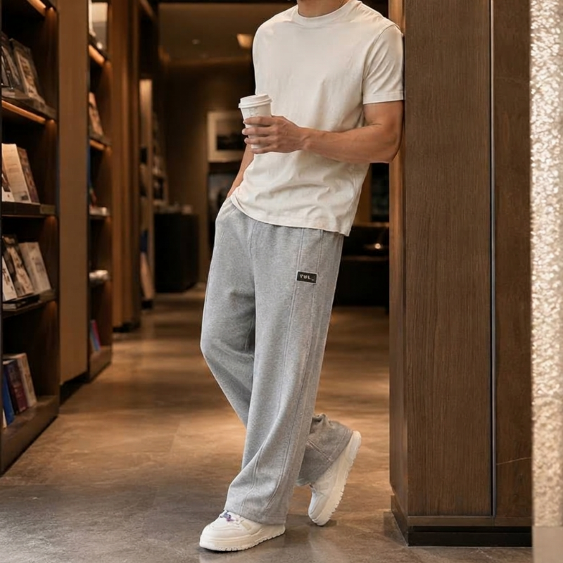 LUCIO | PANTALÓN ANCHO CON CORDÓN Y BOLSILLOS