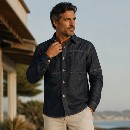 ARTURO | CAMISA DENIM CON BOLSILLOS DE CIERRE