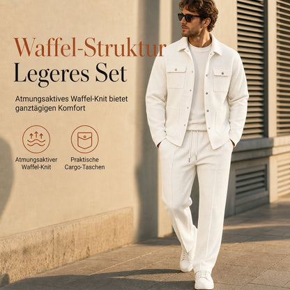 RUBÉN | CONJUNTO DE CHAQUETA Y PANTALÓN WAFFLE