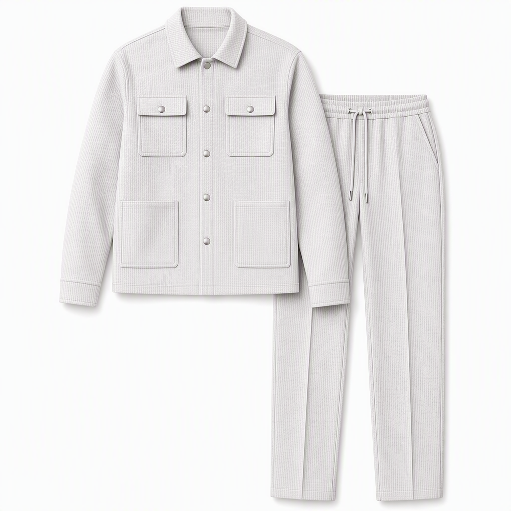 RUBÉN | CONJUNTO DE CHAQUETA Y PANTALÓN WAFFLE
