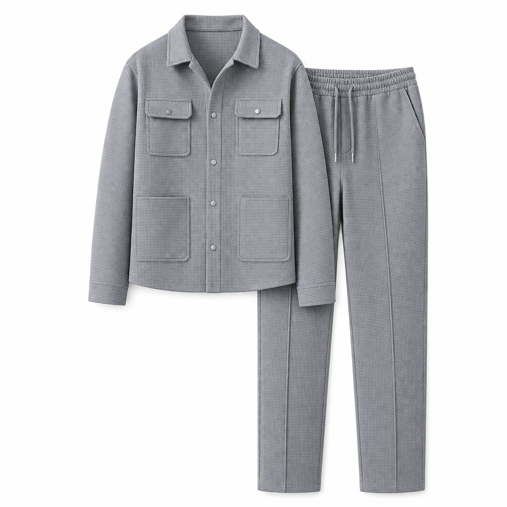 RUBÉN | CONJUNTO DE CHAQUETA Y PANTALÓN WAFFLE