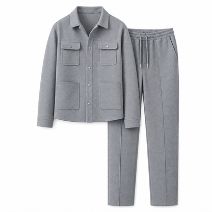 RUBÉN | CONJUNTO DE CHAQUETA Y PANTALÓN WAFFLE