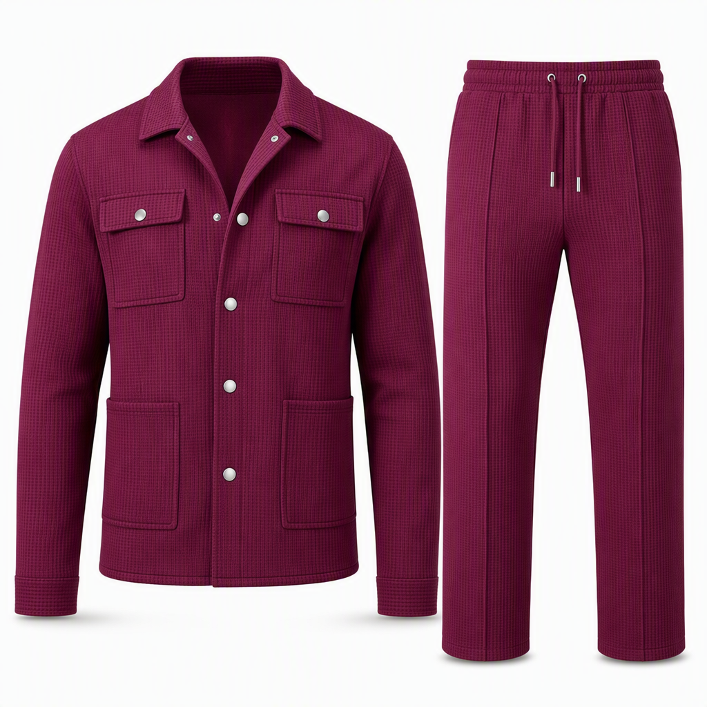 RUBÉN | CONJUNTO DE CHAQUETA Y PANTALÓN WAFFLE