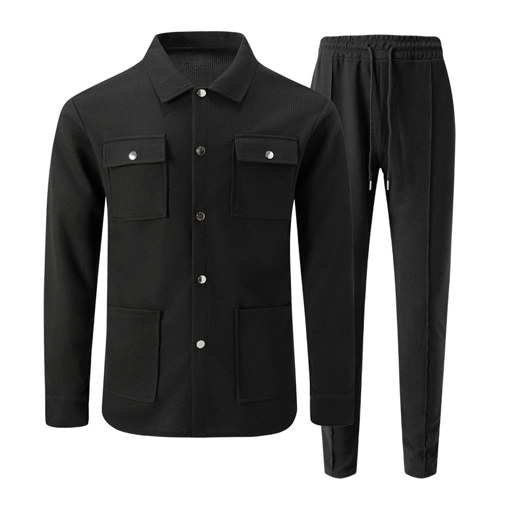 RUBÉN | CONJUNTO DE CHAQUETA Y PANTALÓN WAFFLE
