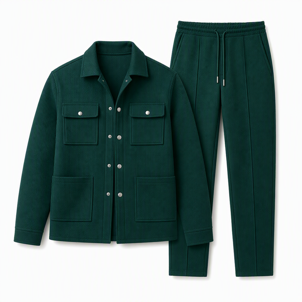 RUBÉN | CONJUNTO DE CHAQUETA Y PANTALÓN WAFFLE