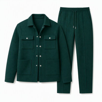 RUBÉN | CONJUNTO DE CHAQUETA Y PANTALÓN WAFFLE