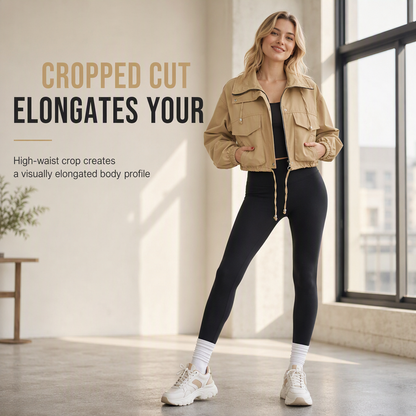 NORA | CHAQUETA CORTAVIENTOS CORTA CON CREMALLERA