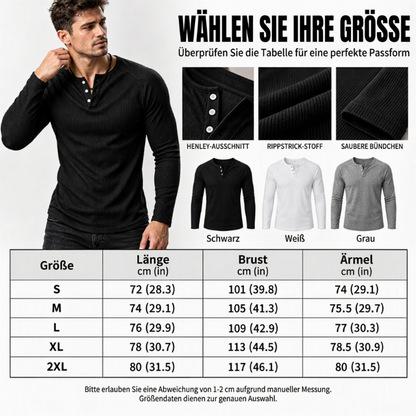 MAXIMILIANO | CAMISETA HENLEY ACANALADA SLIM