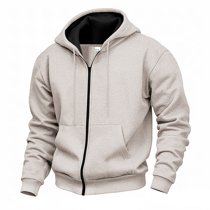 RAMIRO | SUDADERA FORRADA CON CAPUCHA Y CIERRE